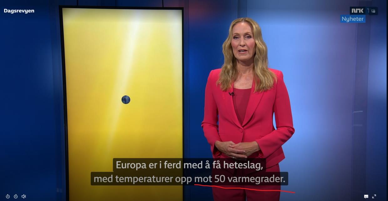 Faktasjekk om varmegrader i Italia av NRK